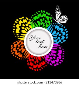 rainbow flower. Vector 