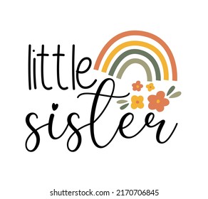Rainbow and flowers vector illustration for t-shirt design with slogan. Vector illustration design for fashion fabrics, textile graphics, prints.