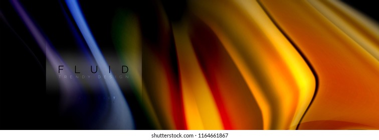 Formas abstractas del fluido arcoiris, diseño de colores líquidos, fondo de textura ondulada de mármol colorido o plástico, plantilla multicolor para presentación de negocios o tecnología o diseño de portada web