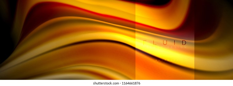 Rainbow fluid abstract shapes, liquid colors design, colorful marble or plastic wavy texture background, multicolored template for business or technology presentation or web brochure cover design