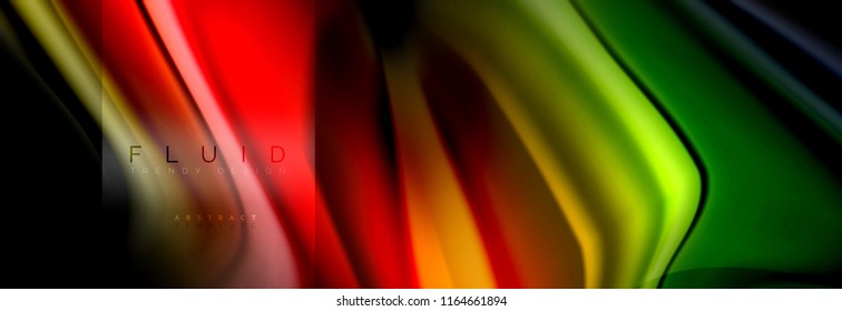 Formas abstractas del fluido arcoiris, diseño de colores líquidos, fondo de textura ondulada de mármol colorido o plástico, plantilla multicolor para presentación de negocios o tecnología o diseño de portada web