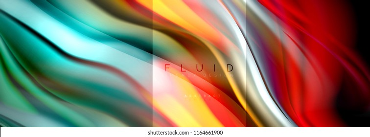 Formas abstractas del fluido arcoiris, diseño de colores líquidos, fondo de textura ondulada de mármol colorido o plástico, plantilla multicolor para presentación de negocios o tecnología o diseño de portada web