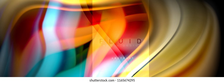 Abstrakte Formen von Regenbogenflüssigkeiten, flüssige Farbgestaltung, bunter Marmor- oder Kunststoffhintergrund, mehrfarbige Vorlage für Geschäfts- oder Technologiepräsentation oder Webbroschürendesign