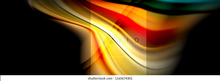 Formas abstractas del fluido arcoiris, diseño de colores líquidos, fondo de textura ondulada de mármol colorido o plástico, plantilla multicolor para presentación de negocios o tecnología o diseño de portada web