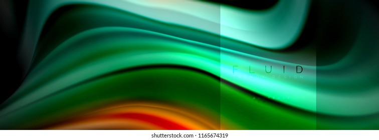Formas abstractas del fluido arcoiris, diseño de colores líquidos, fondo de textura ondulada de mármol colorido o plástico, plantilla multicolor para presentación de negocios o tecnología o diseño de portada web