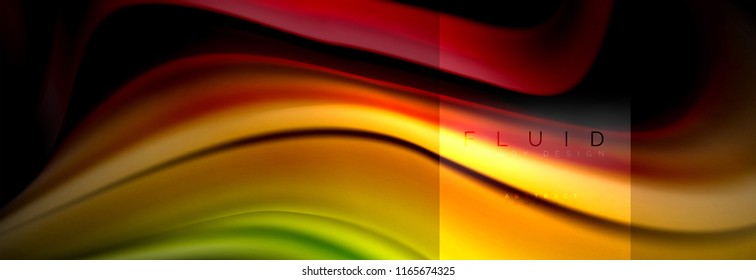 Formas abstractas del fluido arcoiris, diseño de colores líquidos, fondo de textura ondulada de mármol colorido o plástico, plantilla multicolor para presentación de negocios o tecnología o diseño de portada web