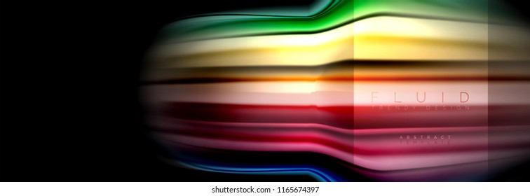 Rainbow fluid abstract shapes, liquid colors design, colorful marble or plastic wavy texture background, multicolored template for business or technology presentation or web brochure cover design