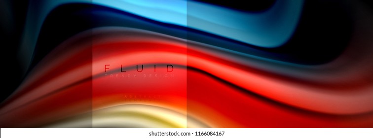 Formas abstractas del fluido arcoiris, diseño de colores líquidos, fondo de textura ondulada de mármol colorido o plástico, plantilla multicolor para presentación de negocios o tecnología o diseño de portada web