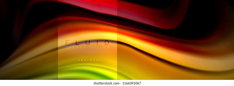 Abstrakte Formen von Regenbogenflüssigkeiten, flüssige Farbgestaltung, bunter Marmor- oder Kunststoffhintergrund, mehrfarbige Vorlage für Geschäfts- oder Technologiepräsentation oder Webbroschürendesign