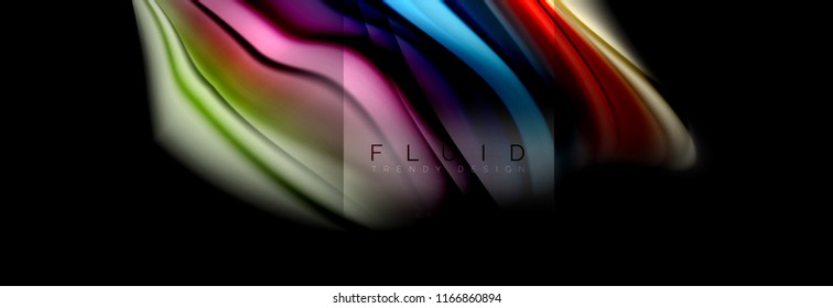 Formas abstractas del fluido arcoiris, diseño de colores líquidos, fondo de textura ondulada de mármol colorido o plástico, plantilla multicolor para presentación de negocios o tecnología o diseño de portada web