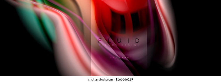 Formas abstractas del fluido arcoiris, diseño de colores líquidos, fondo de textura ondulada de mármol colorido o plástico, plantilla multicolor para presentación de negocios o tecnología o diseño de portada web