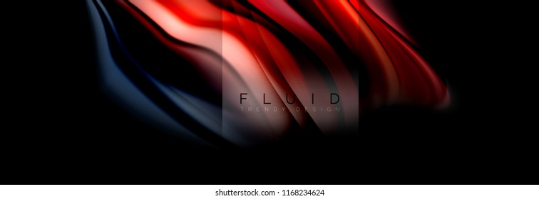 Formas abstractas del fluido arcoiris, diseño de colores líquidos, fondo de textura ondulada de mármol colorido o plástico, plantilla multicolor para presentación de negocios o tecnología o diseño de portada web