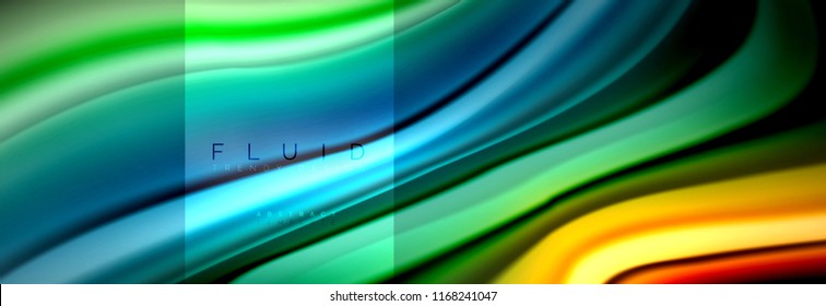 Abstrakte Formen von Regenbogenflüssigkeiten, flüssige Farbgestaltung, bunter Marmor- oder Kunststoffhintergrund, mehrfarbige Vorlage für Geschäfts- oder Technologiepräsentation oder Webbroschürendesign