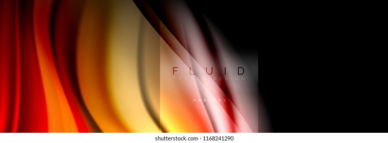 Rainbow fluid abstract shapes, liquid colors design, colorful marble or plastic wavy texture background, multicolored template for business or technology presentation or web brochure cover design
