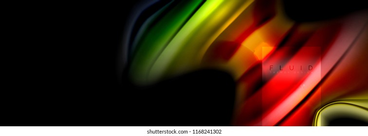 Formas abstractas del fluido arcoiris, diseño de colores líquidos, fondo de textura ondulada de mármol colorido o plástico, plantilla multicolor para presentación de negocios o tecnología o diseño de portada web