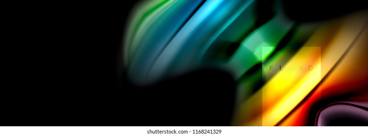 Formas abstractas del fluido arcoiris, diseño de colores líquidos, fondo de textura ondulada de mármol colorido o plástico, plantilla multicolor para presentación de negocios o tecnología o diseño de portada web
