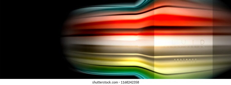 Rainbow fluid abstract shapes, liquid colors design, colorful marble or plastic wavy texture background, multicolored template for business or technology presentation or web brochure cover design