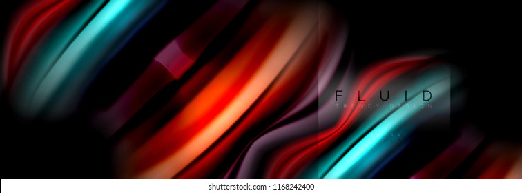 Formas abstratas do fluido do arco-íris, design de cores líquidas, fundo colorido de textura ondulada de mármore ou plástico, modelo multicolorido para apresentação de negócios ou tecnologia ou design de capa de brochura da web