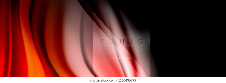 Rainbow fluid abstract shapes, liquid colors design, colorful marble or plastic wavy texture background, multicolored template for business or technology presentation or web brochure cover design