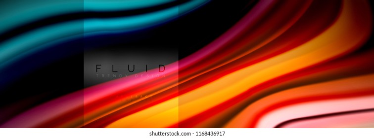 Abstrakte Formen von Regenbogenflüssigkeiten, flüssige Farbgestaltung, bunter Marmor- oder Kunststoffhintergrund, mehrfarbige Vorlage für Geschäfts- oder Technologiepräsentation oder Webbroschürendesign