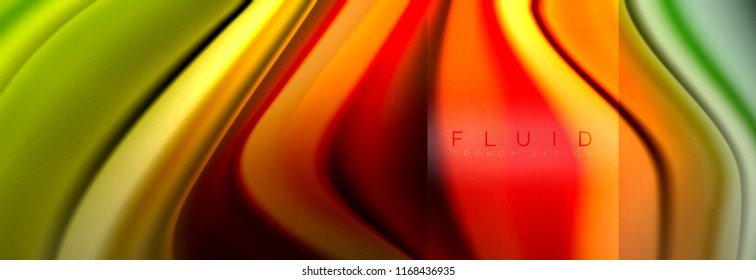 Formas abstractas del fluido arcoiris, diseño de colores líquidos, fondo de textura ondulada de mármol colorido o plástico, plantilla multicolor para presentación de negocios o tecnología o diseño de portada web