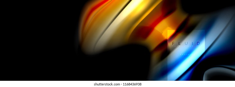 Rainbow fluid abstract shapes, liquid colors design, colorful marble or plastic wavy texture background, multicolored template for business or technology presentation or web brochure cover design