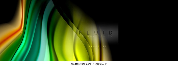 Formas abstractas del fluido arcoiris, diseño de colores líquidos, fondo de textura ondulada de mármol colorido o plástico, plantilla multicolor para presentación de negocios o tecnología o diseño de portada web