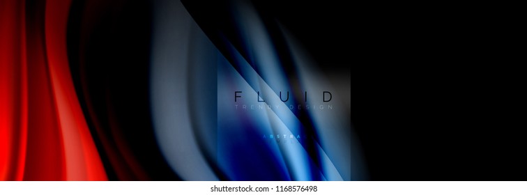 Rainbow fluid abstract shapes, liquid colors design, colorful marble or plastic wavy texture background, multicolored template for business or technology presentation or web brochure cover design