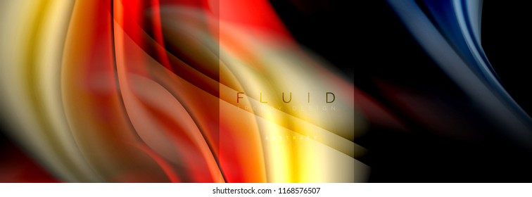 Formas abstractas del fluido arcoiris, diseño de colores líquidos, fondo de textura ondulada de mármol colorido o plástico, plantilla multicolor para presentación de negocios o tecnología o diseño de portada web