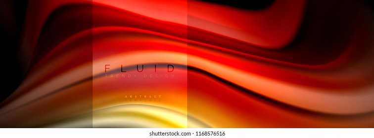 Rainbow fluid abstract shapes, liquid colors design, colorful marble or plastic wavy texture background, multicolored template for business or technology presentation or web brochure cover design