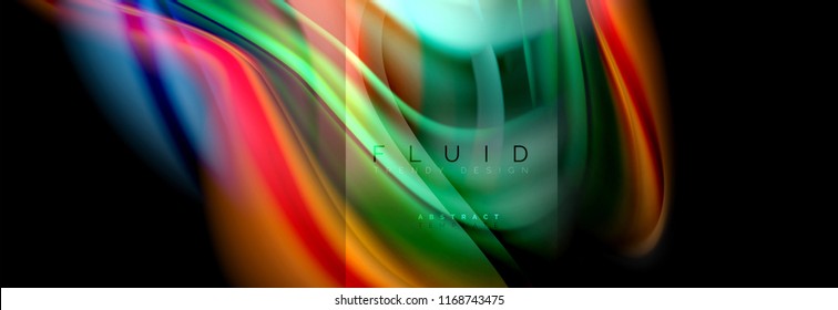 Formas abstractas del fluido arcoiris, diseño de colores líquidos, fondo de textura ondulada de mármol colorido o plástico, plantilla multicolor para presentación de negocios o tecnología o diseño de portada web