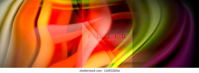 Abstrakte Formen von Regenbogenflüssigkeiten, flüssige Farbgestaltung, bunter Marmor- oder Kunststoffhintergrund, mehrfarbige Vorlage für Geschäfts- oder Technologiepräsentation oder Webbroschürendesign