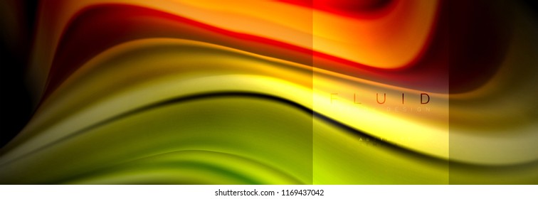 Formas abstractas del fluido arcoiris, diseño de colores líquidos, fondo de textura ondulada de mármol colorido o plástico, plantilla multicolor para presentación de negocios o tecnología o diseño de portada web