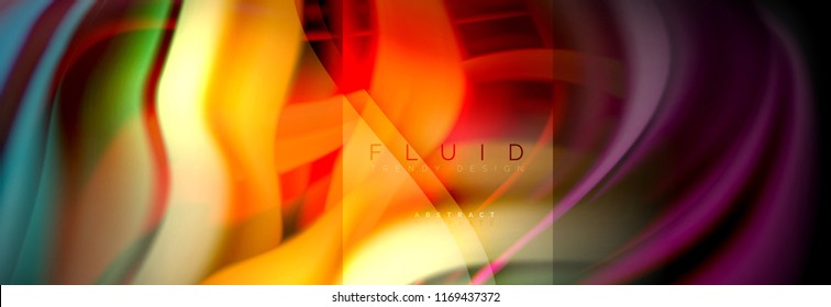 Formas abstractas del fluido arcoiris, diseño de colores líquidos, fondo de textura ondulada de mármol colorido o plástico, plantilla multicolor para presentación de negocios o tecnología o diseño de portada web