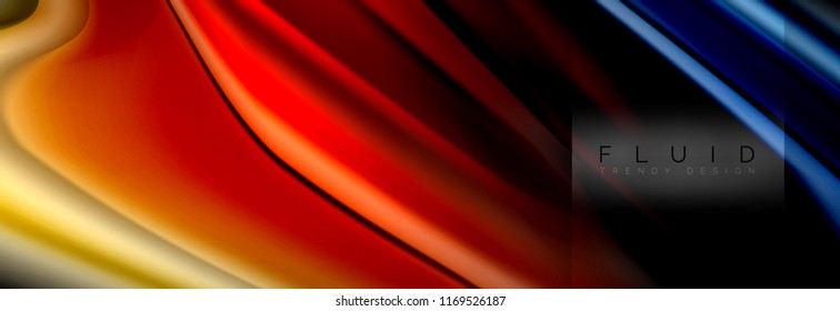 Formas abstractas del fluido arcoiris, diseño de colores líquidos, fondo de textura ondulada de mármol colorido o plástico, plantilla multicolor para presentación de negocios o tecnología o diseño de portada web