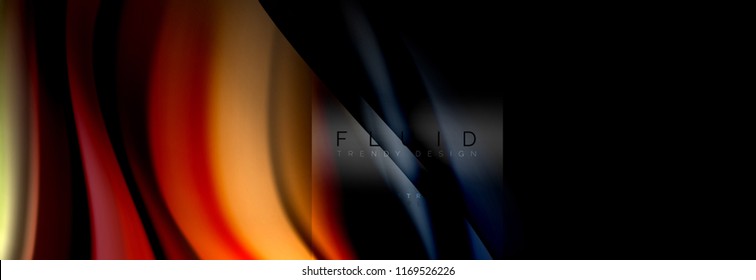 Rainbow fluid abstract shapes, liquid colors design, colorful marble or plastic wavy texture background, multicolored template for business or technology presentation or web brochure cover design