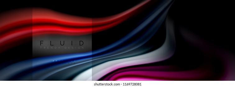 Formas abstractas del fluido arcoiris, diseño de colores líquidos, fondo de textura ondulada de mármol colorido o plástico, plantilla multicolor para presentación de negocios o tecnología o diseño de portada web