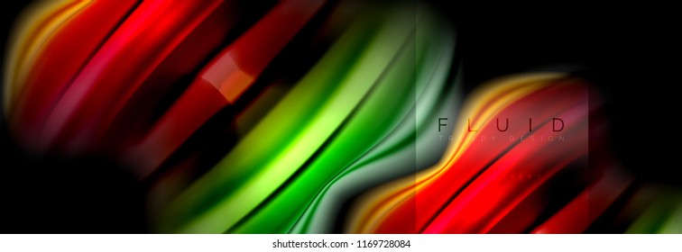 Formas abstractas del fluido arcoiris, diseño de colores líquidos, fondo de textura ondulada de mármol colorido o plástico, plantilla multicolor para presentación de negocios o tecnología o diseño de portada web