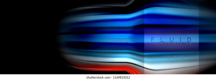 Rainbow fluid abstract shapes, liquid colors design, colorful marble or plastic wavy texture background, multicolored template for business or technology presentation or web brochure cover design