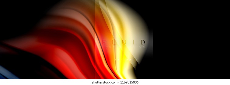 Rainbow fluid abstract shapes, liquid colors design, colorful marble or plastic wavy texture background, multicolored template for business or technology presentation or web brochure cover design