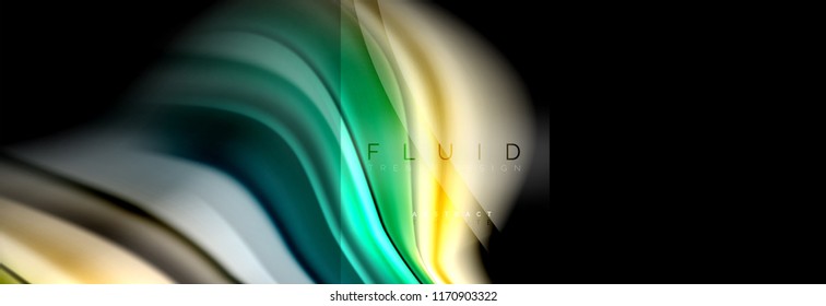 Formas abstractas del fluido arcoiris, diseño de colores líquidos, fondo de textura ondulada de mármol colorido o plástico, plantilla multicolor para presentación de negocios o tecnología o diseño de portada web