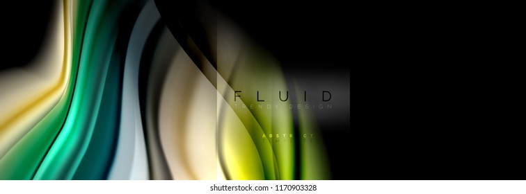 Formas abstractas del fluido arcoiris, diseño de colores líquidos, fondo de textura ondulada de mármol colorido o plástico, plantilla multicolor para presentación de negocios o tecnología o diseño de portada web