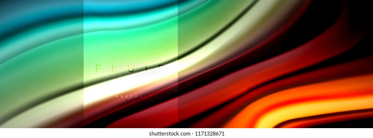 Formas abstractas del fluido arcoiris, diseño de colores líquidos, fondo de textura ondulada de mármol colorido o plástico, plantilla multicolor para presentación de negocios o tecnología o diseño de portada web