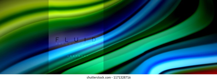 Abstrakte Formen von Regenbogenflüssigkeiten, flüssige Farbgestaltung, bunter Marmor- oder Kunststoffhintergrund, mehrfarbige Vorlage für Geschäfts- oder Technologiepräsentation oder Webbroschürendesign