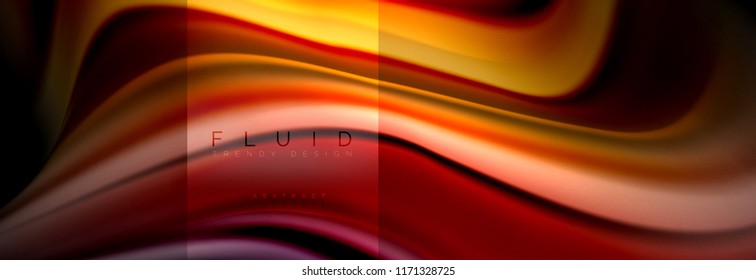 Rainbow fluid abstract shapes, liquid colors design, colorful marble or plastic wavy texture background, multicolored template for business or technology presentation or web brochure cover design