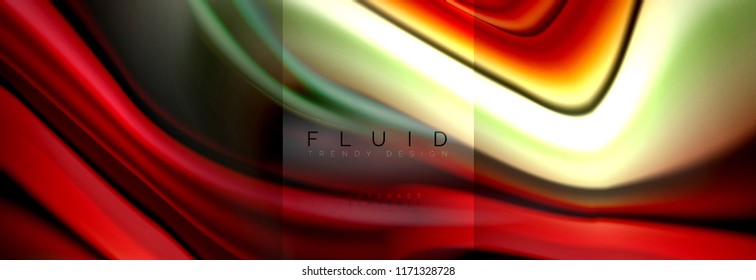 Formas abstractas del fluido arcoiris, diseño de colores líquidos, fondo de textura ondulada de mármol colorido o plástico, plantilla multicolor para presentación de negocios o tecnología o diseño de portada web