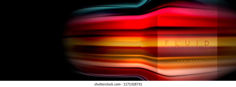 Rainbow fluid abstract shapes, liquid colors design, colorful marble or plastic wavy texture background, multicolored template for business or technology presentation or web brochure cover design