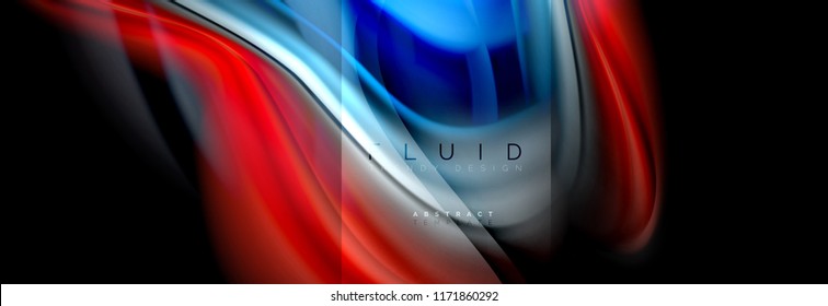 Formas abstractas del fluido arcoiris, diseño de colores líquidos, fondo de textura ondulada de mármol colorido o plástico, plantilla multicolor para presentación de negocios o tecnología o diseño de portada web