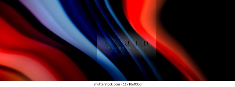 Formas abstractas del fluido arcoiris, diseño de colores líquidos, fondo de textura ondulada de mármol colorido o plástico, plantilla multicolor para presentación de negocios o tecnología o diseño de portada web