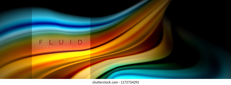 Formas abstractas del fluido arcoiris, diseño de colores líquidos, fondo de textura ondulada de mármol colorido o plástico, plantilla multicolor para presentación de negocios o tecnología o diseño de portada web